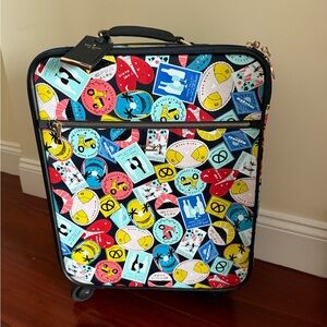 Colorful Kate Spade Suitcase with Sticker Design